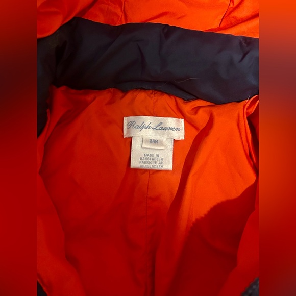 Ralph Lauren Dark Blue and Vibrant Orange Snowsuit - Picture 6 of 6